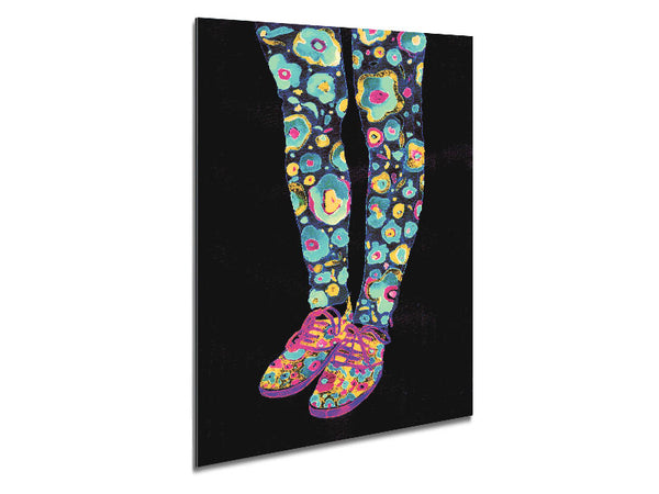 Flower Power Legs Metal Print