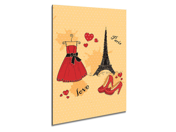Paris With Love Metal Print