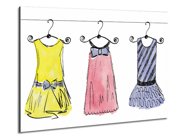 Mini Dresses Metal Print