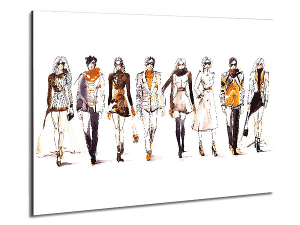 Winter Fashion Show Metal Print