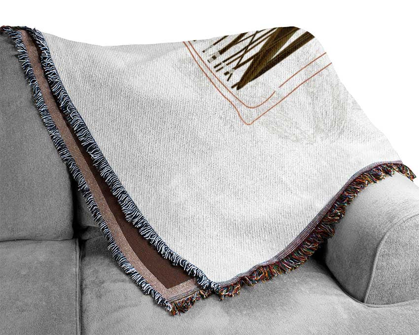Vase Absract Woven Blanket