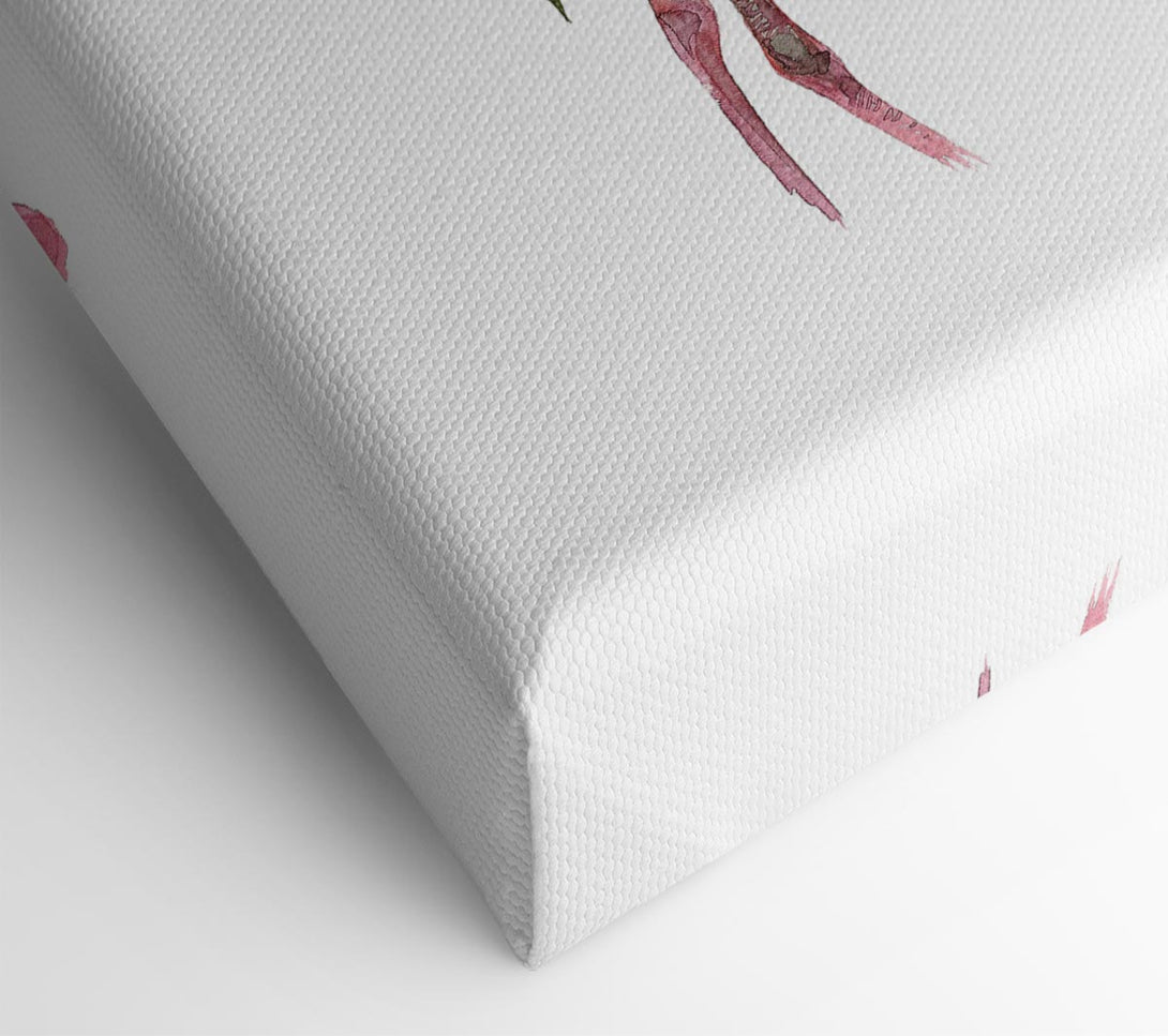 Picture of Flamingo Flower Body Canvas Print Wall Art