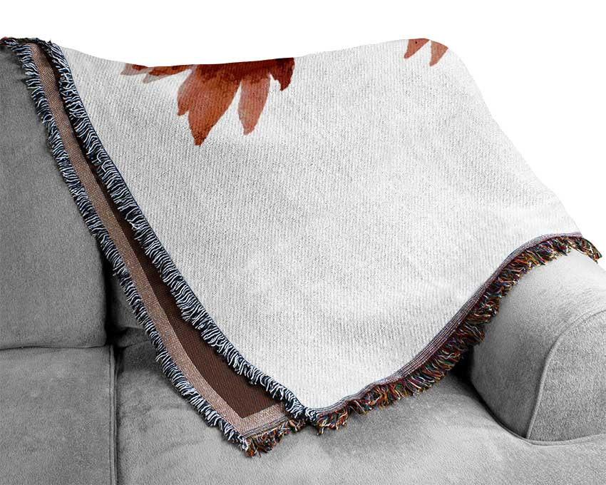 Pink Flower Spray Woven Blanket
