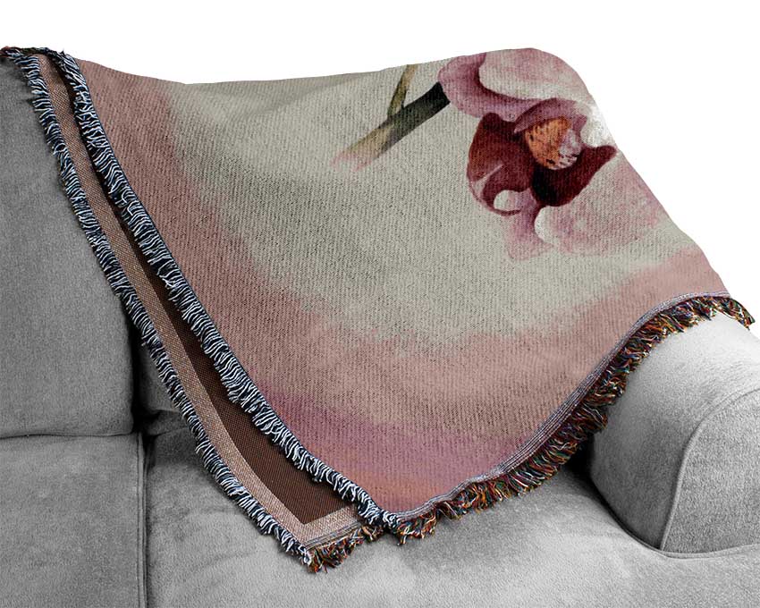 Pink Orchid Woven Blanket