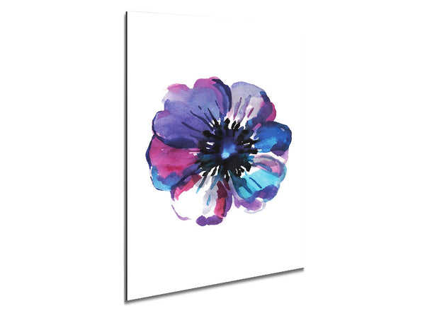 Psychedelic Flower Head Metal Print