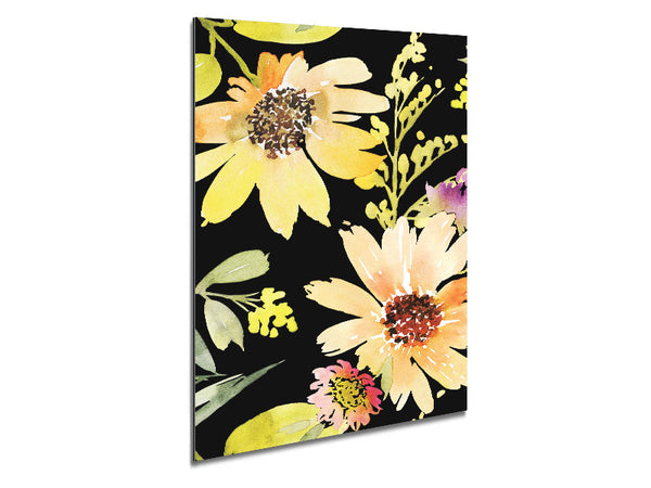Large Golden Petals Metal Print