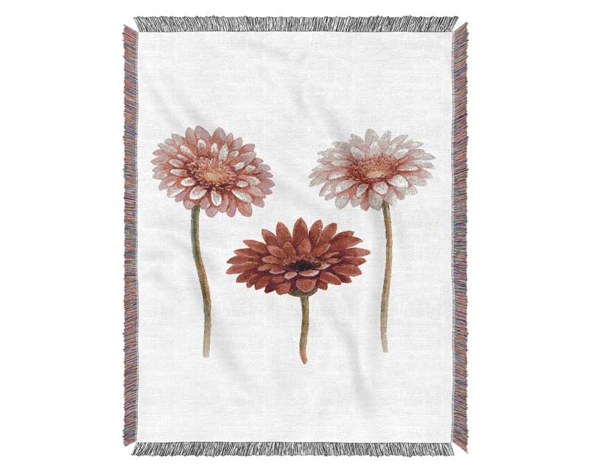 Pink Aster Woven Blanket