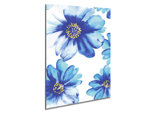 Stunning Blue Petals Metal Print