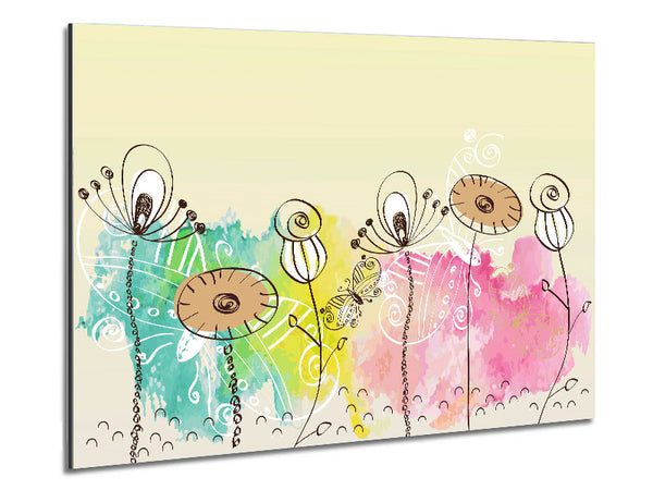 Pastel Garden Metal Print