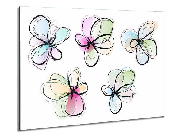 Pastel Petal Madness Metal Print