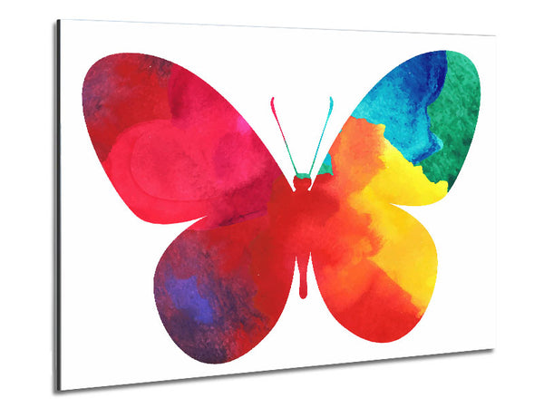 Rainbow Butterfly Metal Print