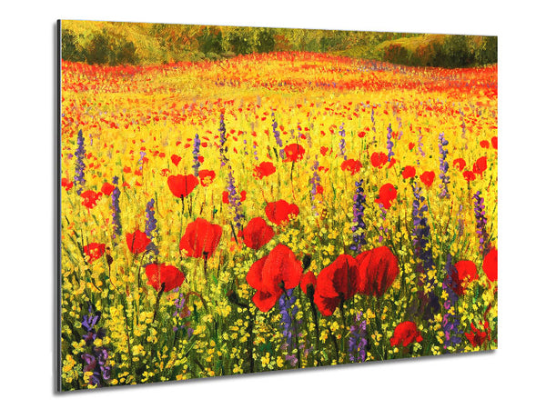 Poppy And Larkspur Magic Metal Print