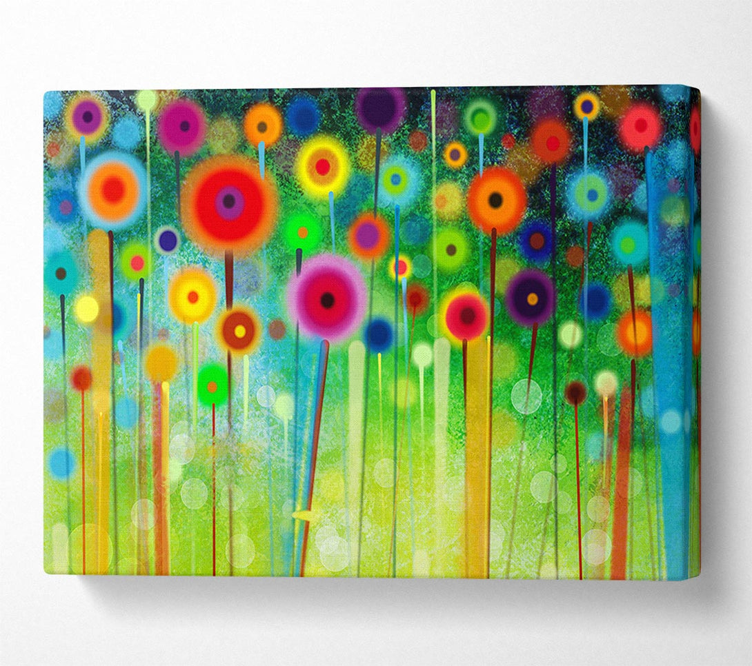  A Canvas Print of Psychedelic Flower Garden 2 Canvas Wall Art