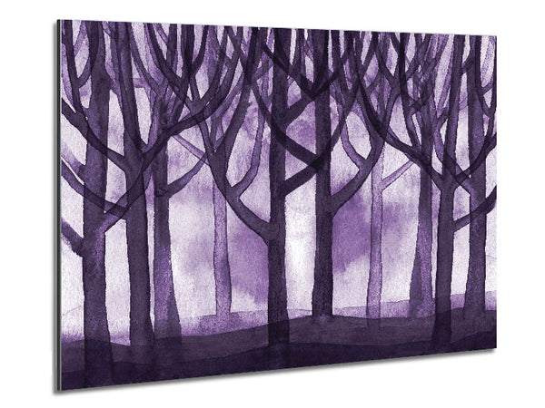 Purple Woodland Metal Print