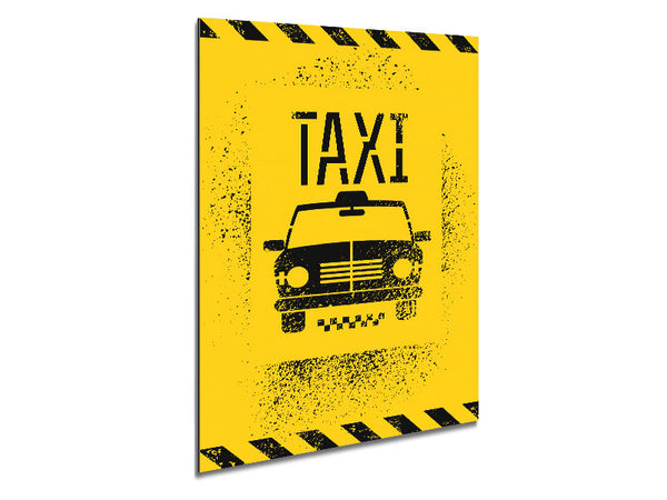 Funky NYC Taxi Cab Metal Print
