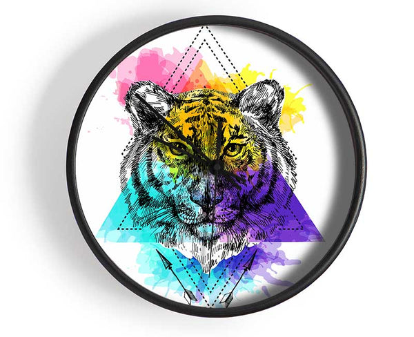 Tiger Paint Splat Clock - Wallart-Direct UK