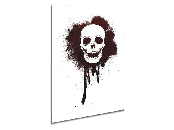 Spray Paint Skull Metal Print