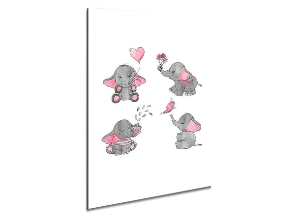 Elephant Fun Metal Print