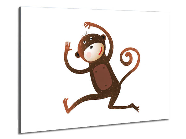 Monkey Fun Metal Print