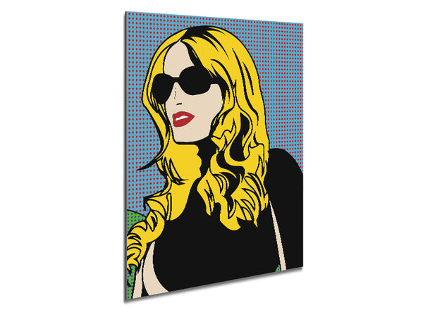 Cartoon Woman Metal Print