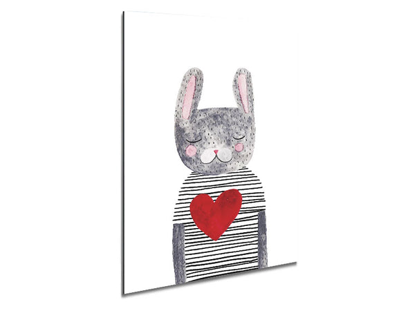 Cat Heart Metal Print