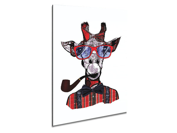 Funky Giraffe 1 Metal Print
