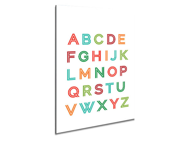Alphabet Colours Metal Print
