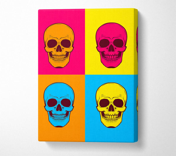  A Canvas Print of Funky Skulls Canvas Wall Art