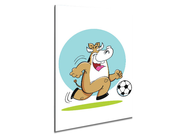 Football Bull Fun Metal Print