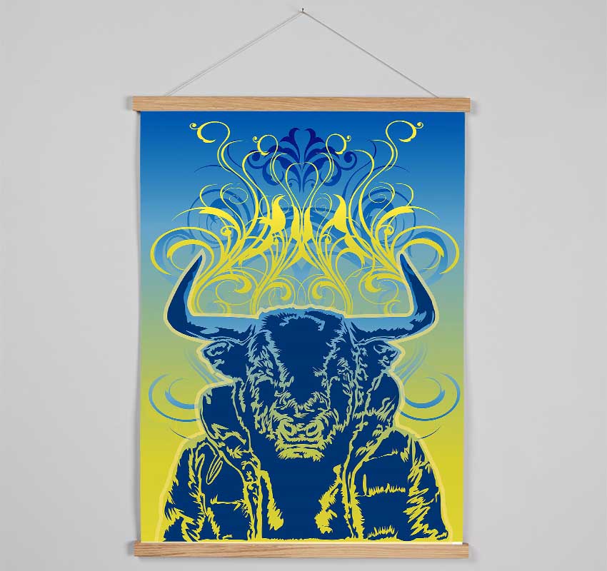 Cool Bull Hanging Poster - Wallart-Direct UK