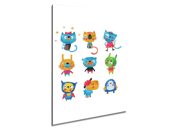 Funny Animals Metal Print