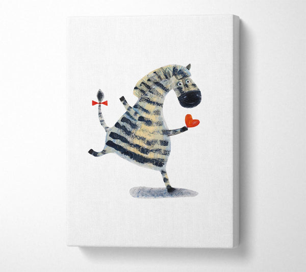  A Canvas Print of Dancing Zebra Love Canvas Wall Art