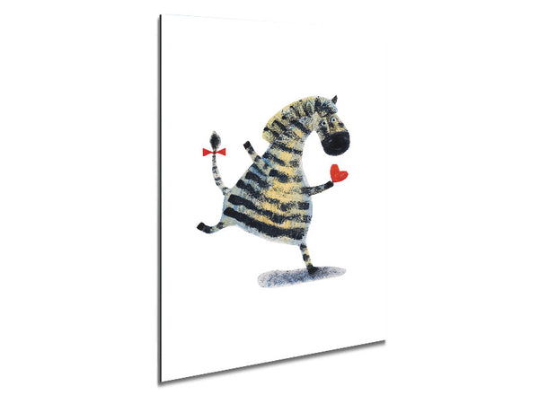 Dancing Zebra Love Metal Print