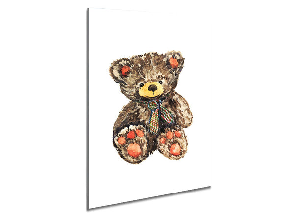 Teady Bear Tie Metal Print