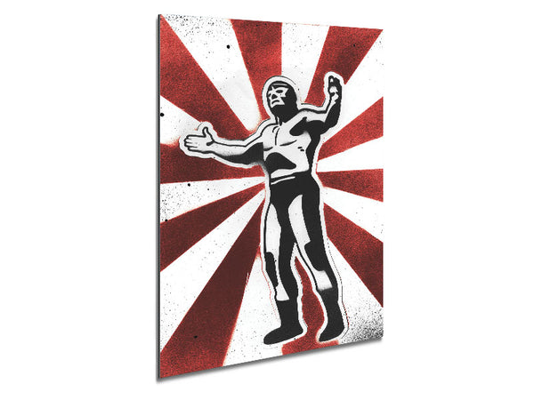 Wrestling Hero Metal Print
