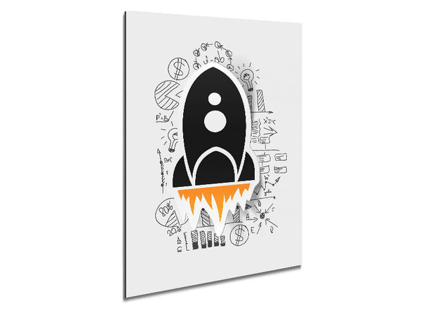 Rocket Blast 1 Metal Print