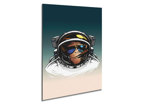Astronaut Monkey Metal Print