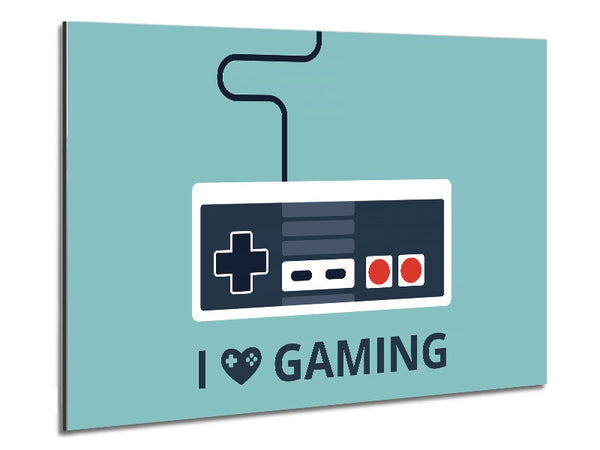 I Love Gaming Metal Print