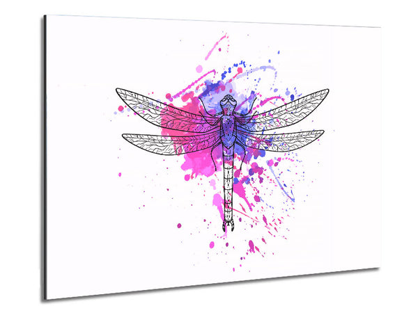 Dragonfly Splash Metal Print