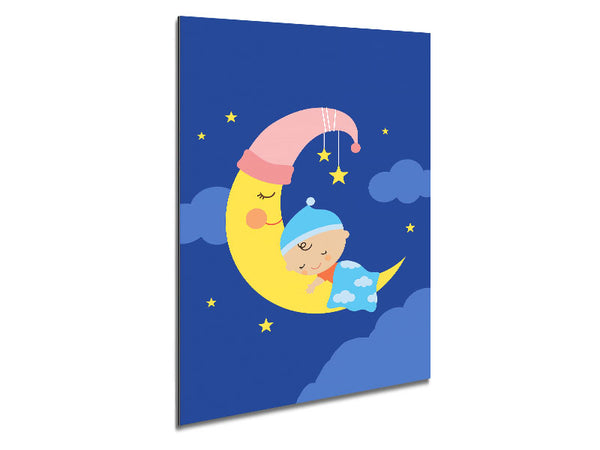 Snuggled To The Moon Metal Print