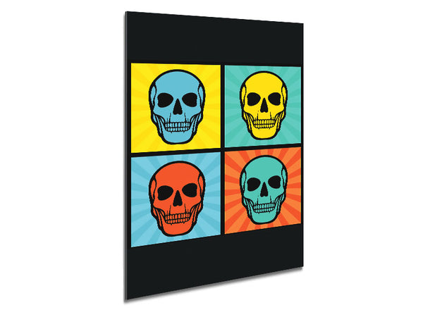 Smiling Skulls Metal Print