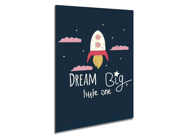 Rocket Dream Big Metal Print