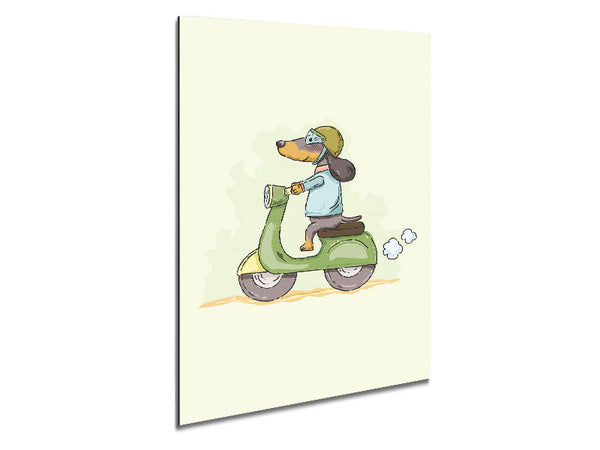 Scooter Dog Metal Print