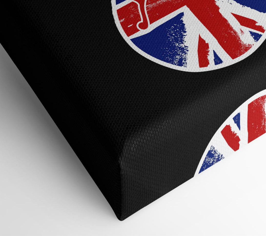  A Canvas Print of Guitar British Flag Canvas Wall Art