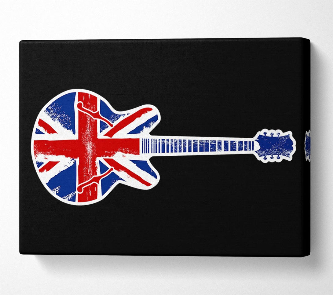  A Canvas Print of Guitar British Flag Canvas Wall Art