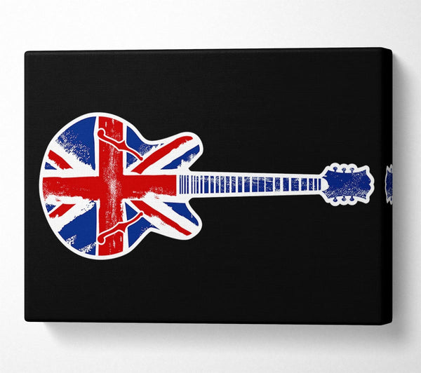  A Canvas Print of Guitar British Flag Canvas Wall Art
