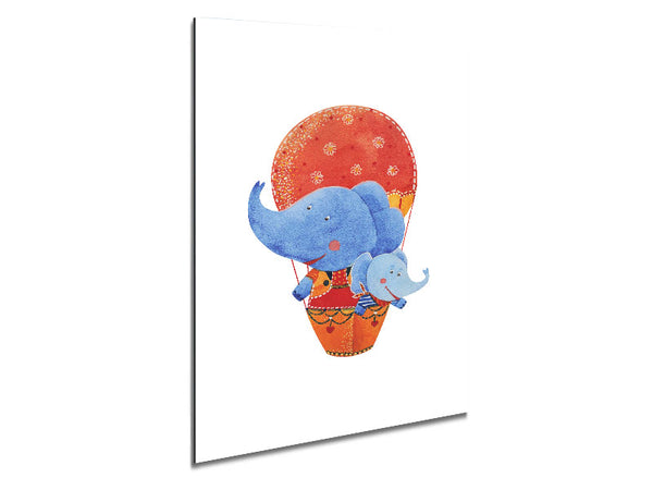 Elephant Balloon Ride Metal Print