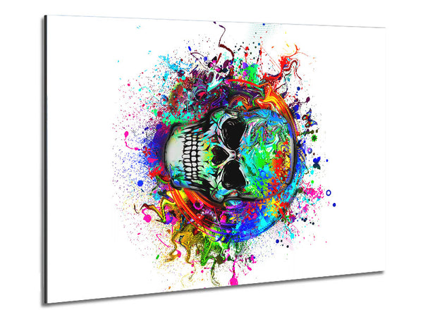 Skull Splash Metal Print