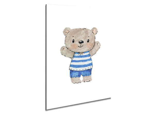 Teady Bear In His Pyjamas Metal Print