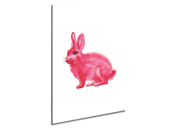 Pink Rabbit Love Metal Print